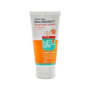 ‫کرم ضد آفتاب مکس پروتکت رنگی اس پی اف 50 مناسب پوست نرمال تا خشک نئودرم