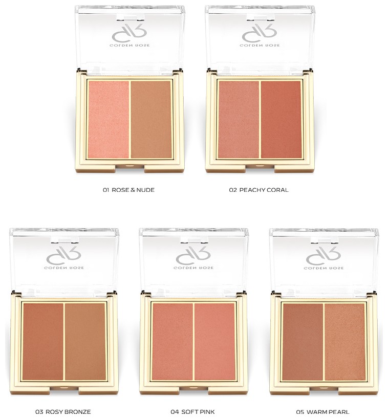 رژ گونه 2 عددی Iconic گلدن رز (03)