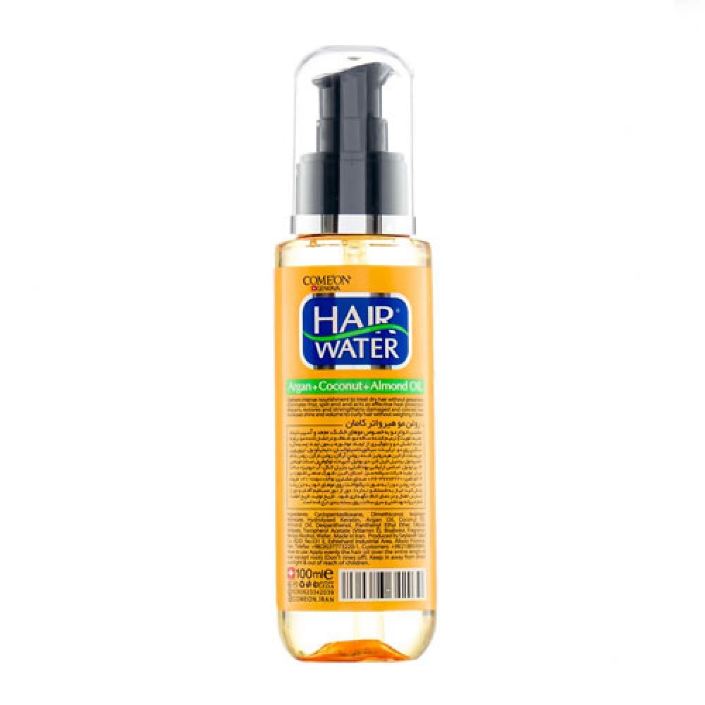 روغن نرم کننده مو مدل هیر واتر حاوی روغن آرگان و ویتامین ای کامان 70میل