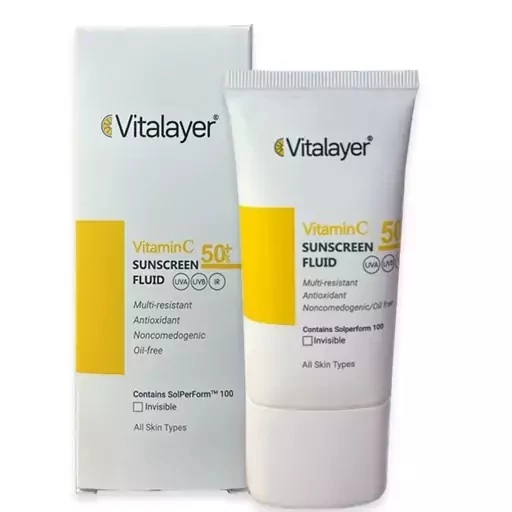 مایع ضد آفتاب ویتامین سی SPF 50 ویتالیر