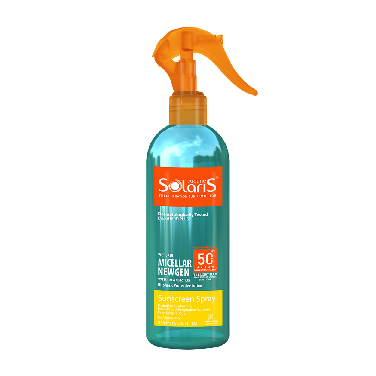 اسپری ضد آفتاب دو فاز میسلار نیوژن SPF 50 سولاریس آردن