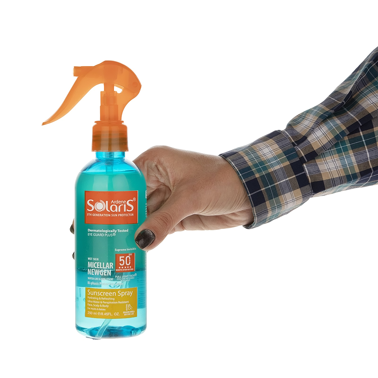 اسپری ضد آفتاب دو فاز میسلار نیوژن SPF 50 سولاریس آردن