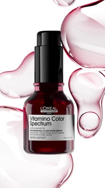 سرم مخصوص موهای رنگ و دکلره شده لورآل پروفشنال مدل ویتامین کالر اسپکتروم ( Vitamino Color Spectrum) حجم 50 میلی لیتر