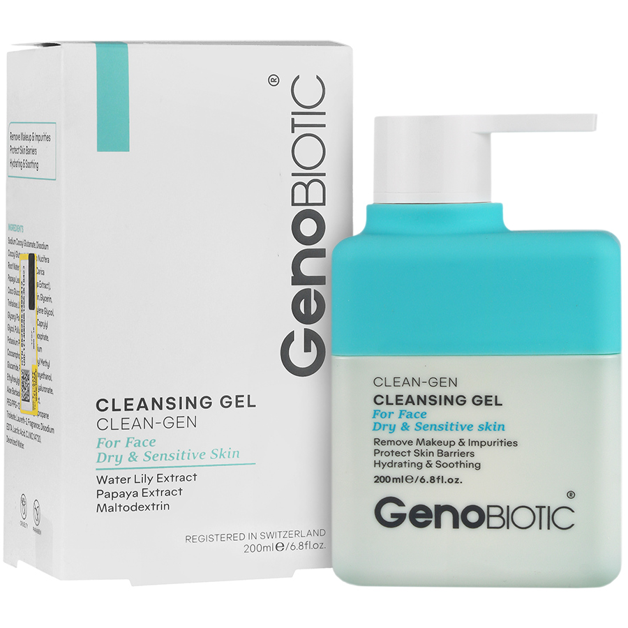 ژل شست و شوی صورت پوست خشک و حساس ژنو بایوتیک