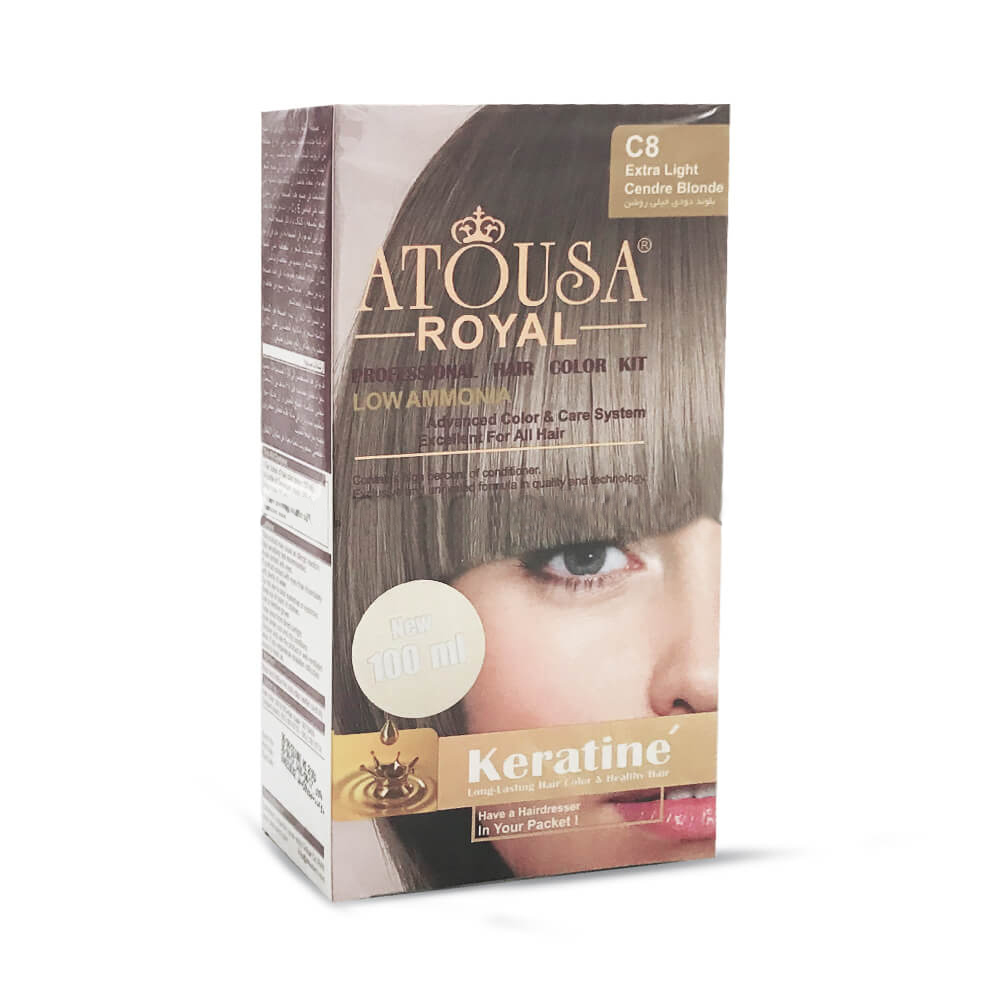 کیت حاوی رنگ مو و ملزومات آتوسا رویال