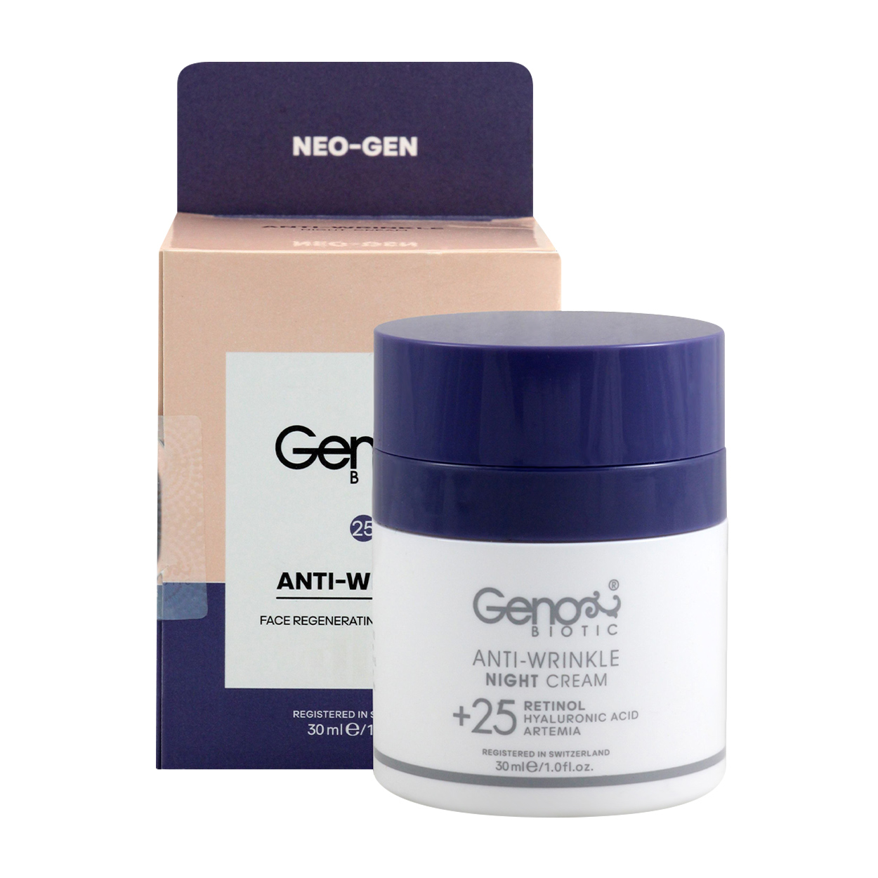 کرم شب ضد چروک بالای 25 سال انواع پوست ژنو بایوتیک