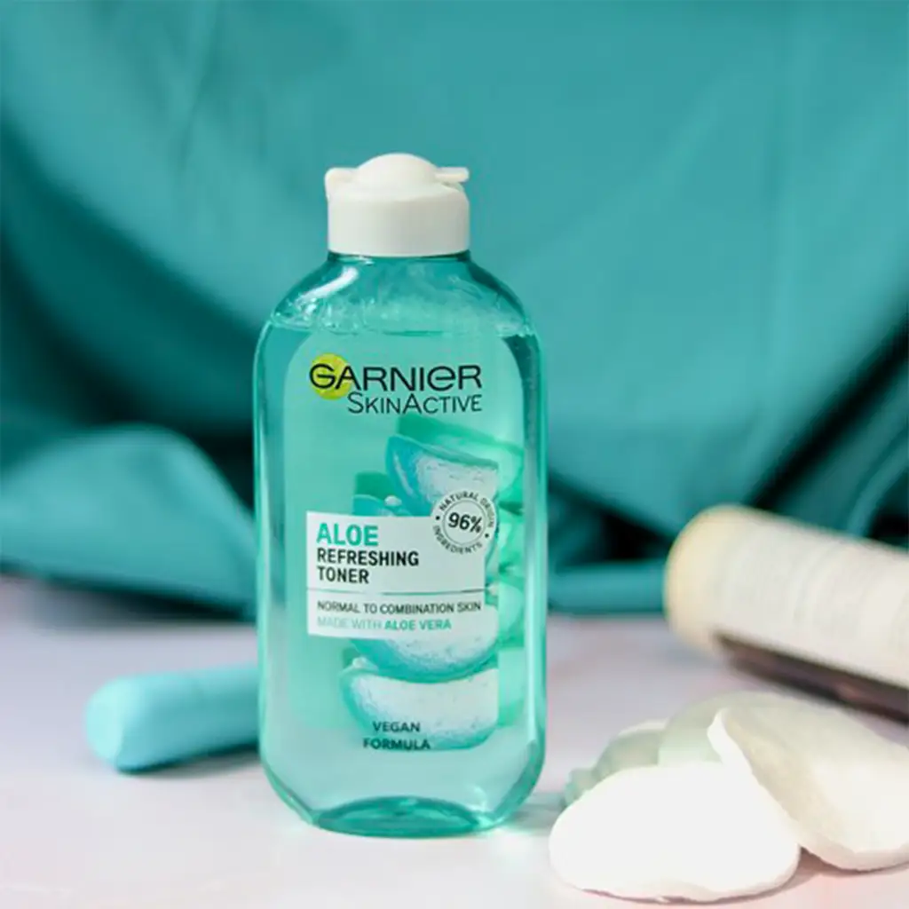مایع پاک کننده آرایش آلوئه رفرشینگ تونر پوست مختلط تا نرمال گارنیر