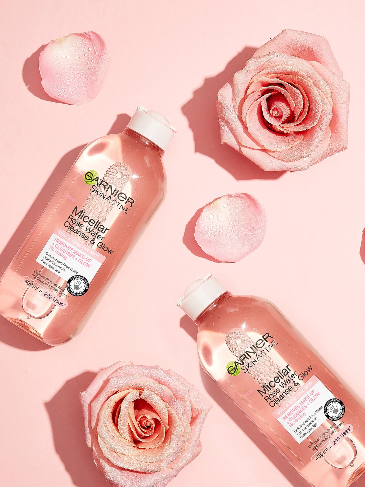 میسلار پاک کننده پوست رز واتر گلو کلینزینگ پوست حساس گارنیر