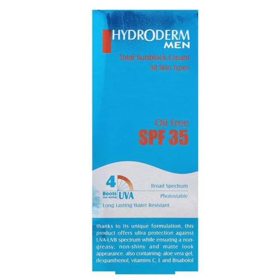 کرم ضد آفتاب آقایان هیدرودرم SPF35 فاقد چربی