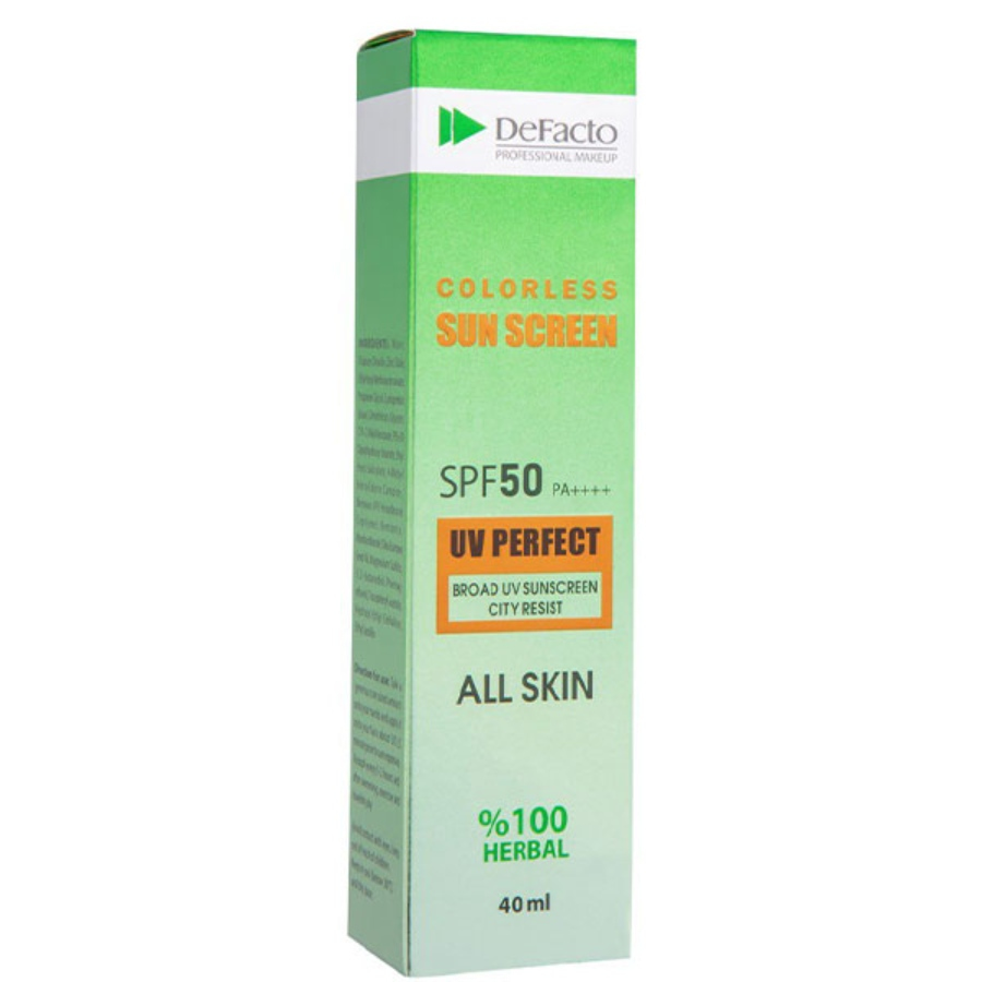 ضدآفتاب بی رنگ SPF50 دیفکتو انواع پوست 40ml