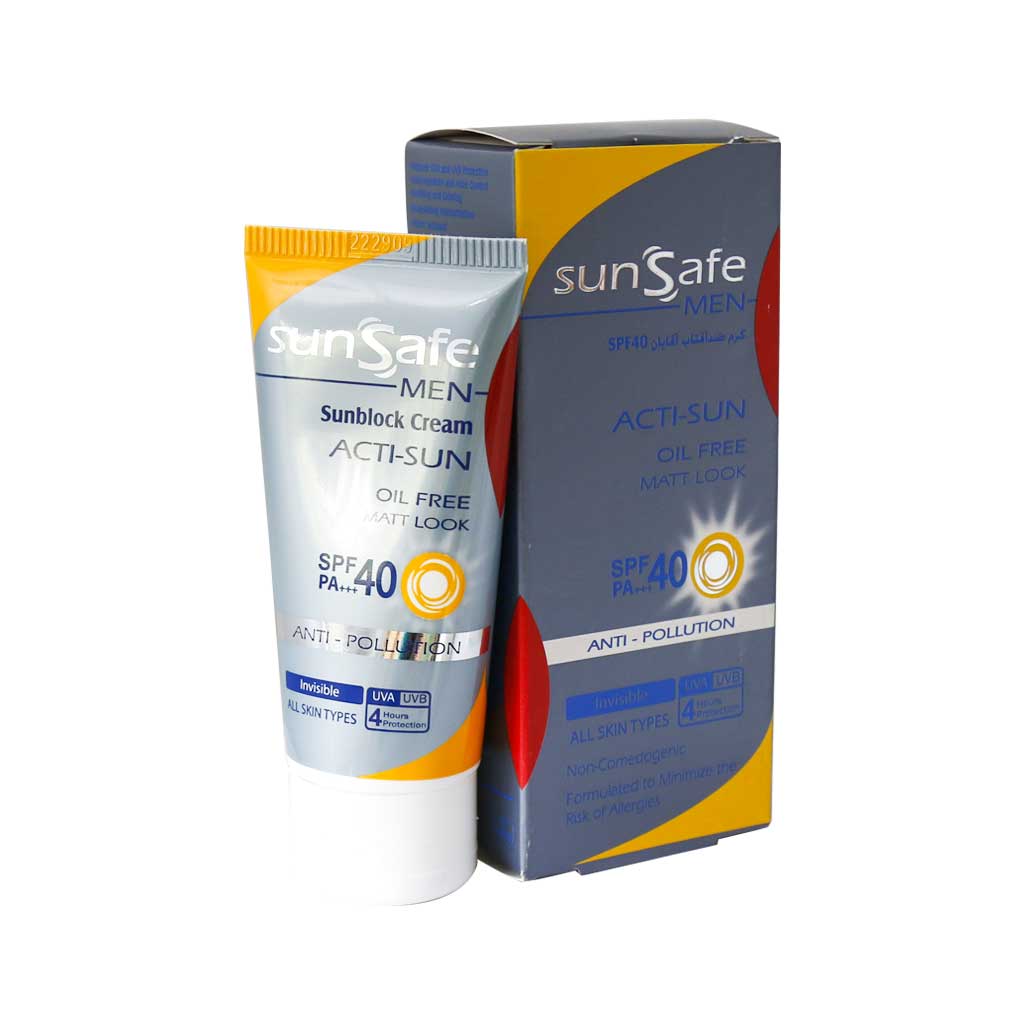 کرم ضد آفتاب مرطوب کننده آقایان SPF 40 سان سیف