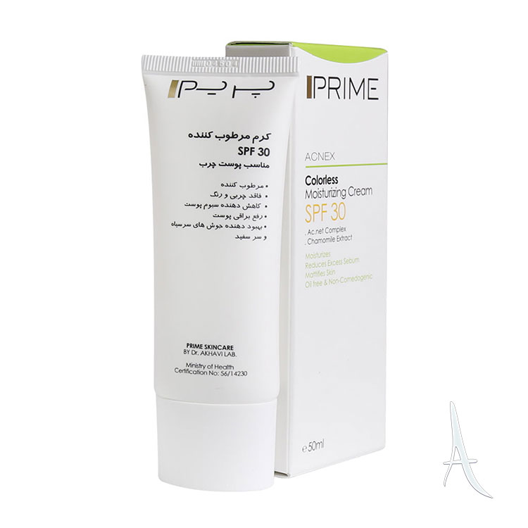  کرم آبرسان و مرطوب کننده پرایم  SPF 30 فاقد رنگ 50 میل