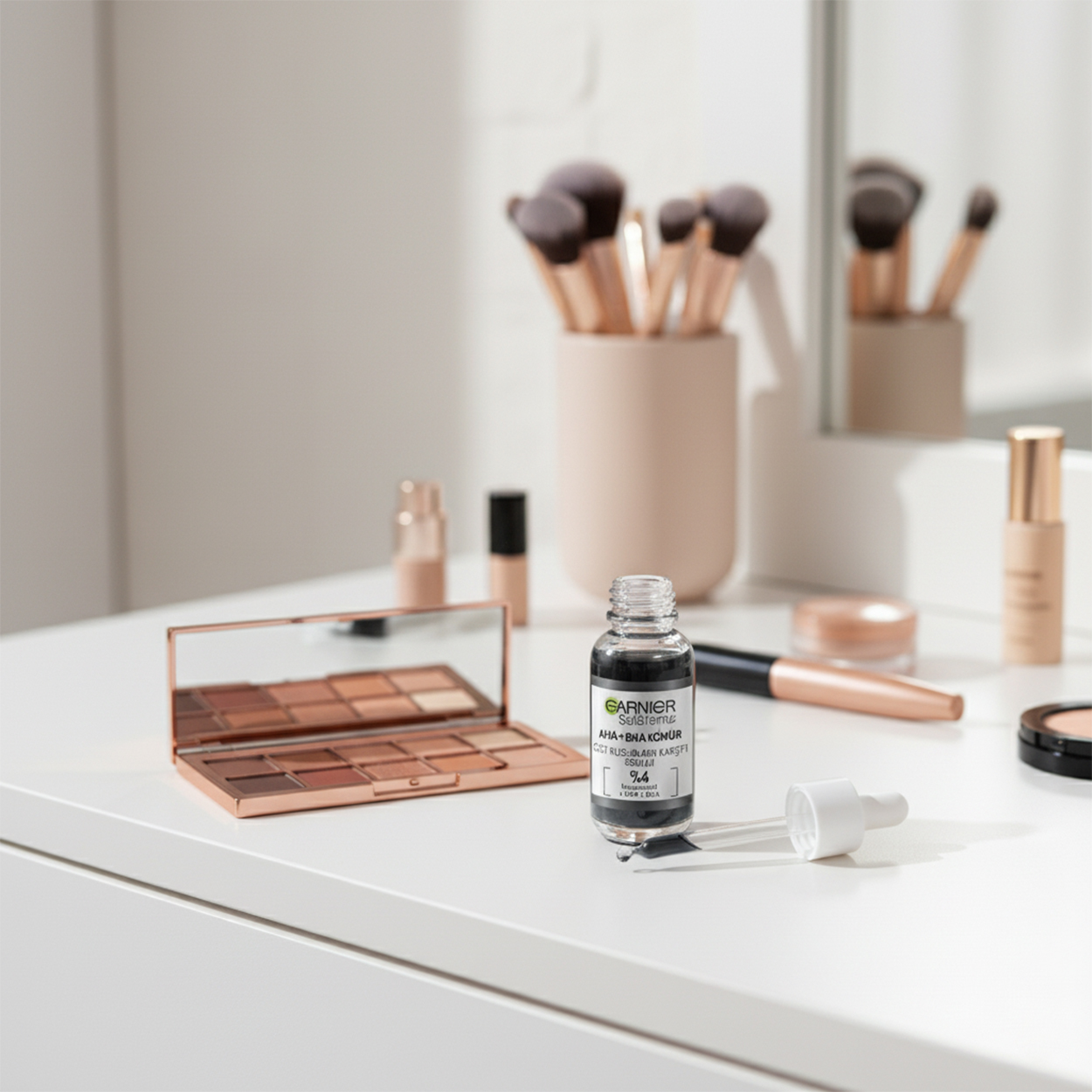 مایع سرم پوست ضد لک ساف اند تمیز ای اچ ای + بی اچ ای کومور گارنیر