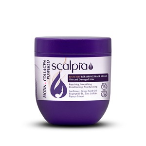 ماسک مو تقویت کننده بیوتین و کلاژن موی اسیب دیده اسکالپیا