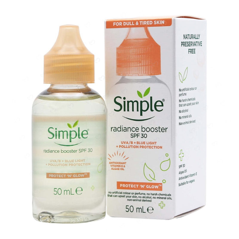 سرم پوست مایع رادیانس بوستر spf 30 سیمپل