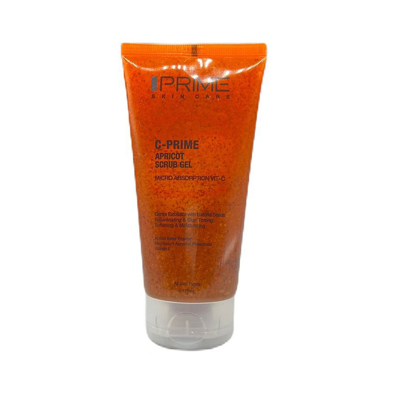 ژل اسکراب پاک کننده پرایم مدل زردآلو دارای Vitamin C حجم 175میلی لیتر