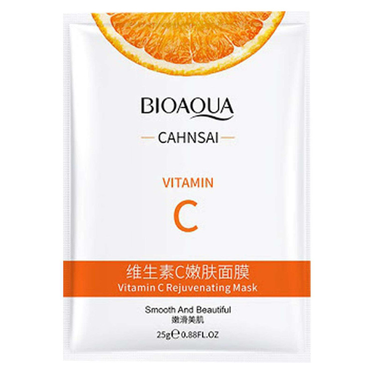 ماسک ورقه ای صورت ویتامین سی وزن 25 گرم بیوآکوا