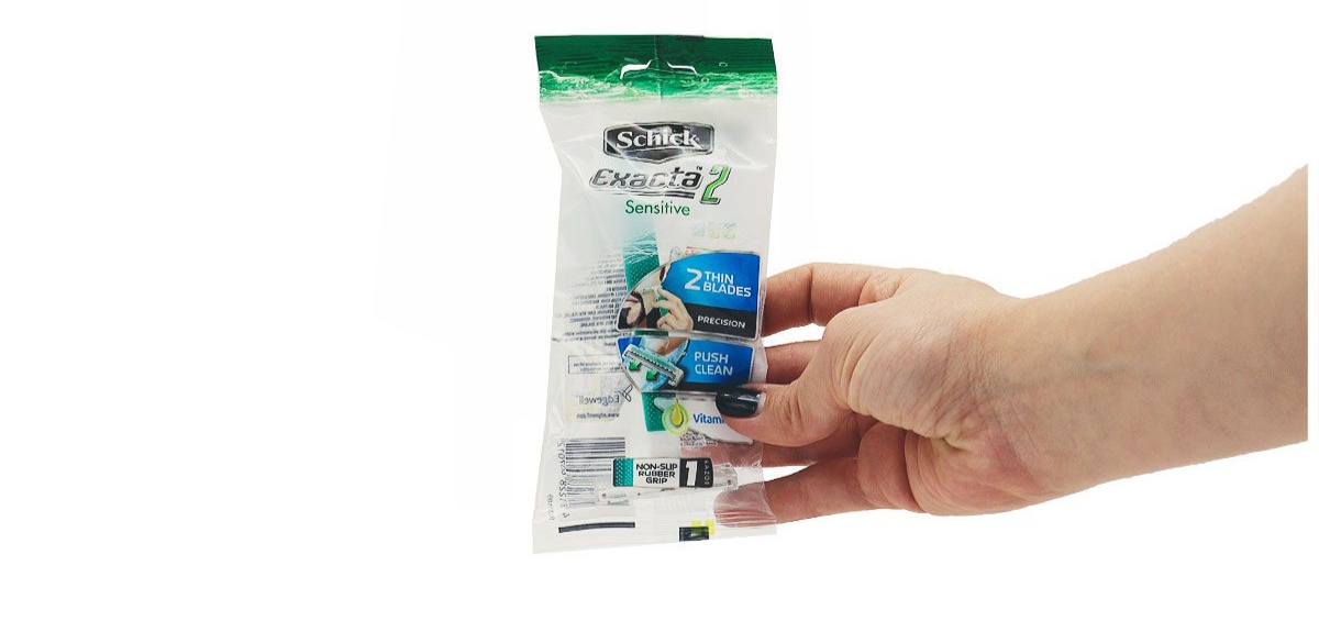 تیغ اصلاح مردانه 2 تیغه مدل Exacta 2 پوست حساس 2 عددی شیک