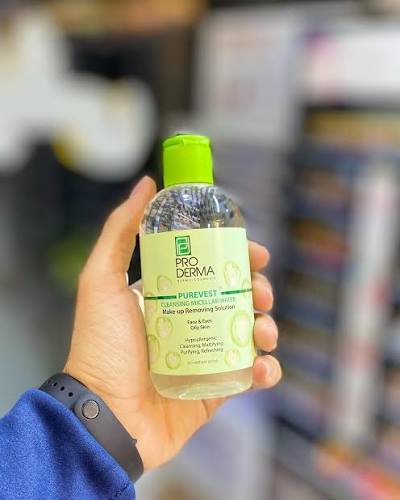 محلول پاک کننده آرایش چشم و صورت پوست چرب پرودرما