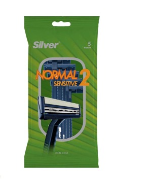 تیغ اصلاح سیلور مدل Normal 2 Sensitive تعداد 5 عدد