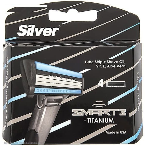 تیغ یدک 4 عددی سیلور مدل اسمارت 3