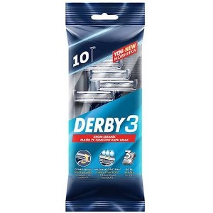 خودتراش سه لبه مدل samurai 3 بسته 10 عددی دربی