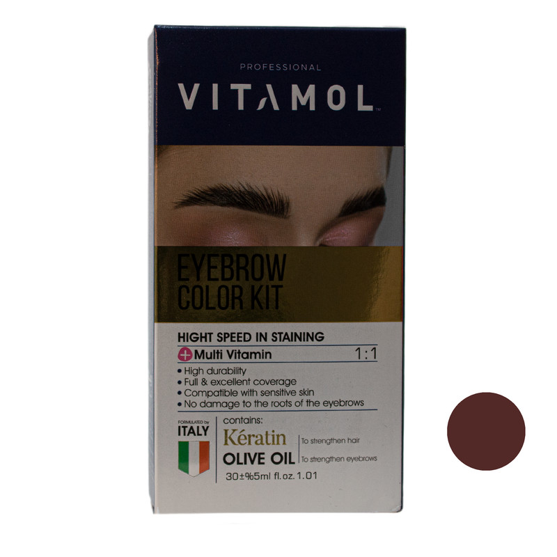 کیت رنگ ابرو ویتامول مدل CH1 بلوند شکلاتی تیره