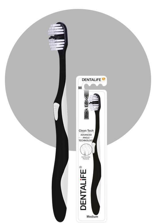 مسواک بلک ادیشن با برس متوسط دنتالایف