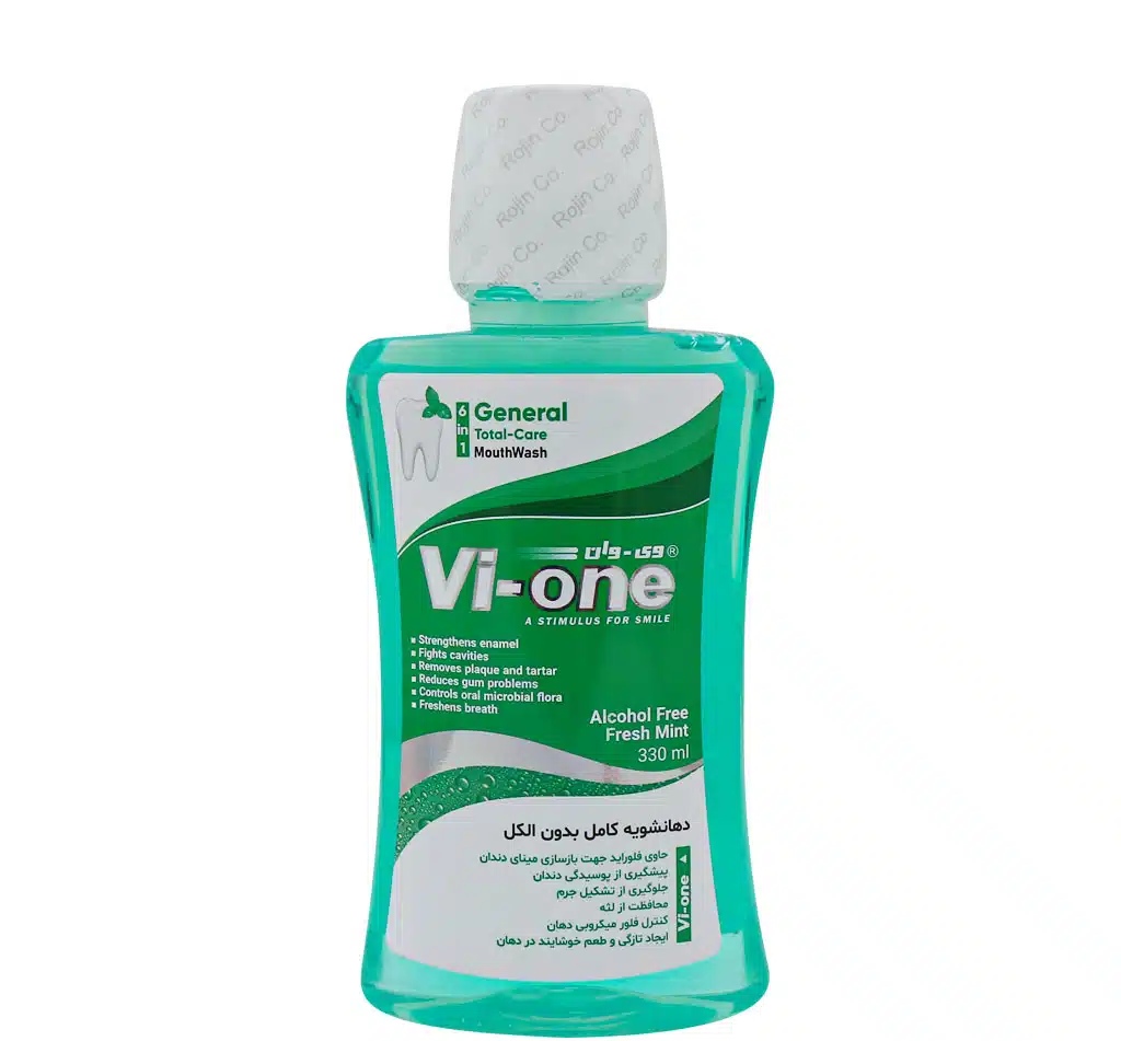 دهانشویه جنرال ۱×۶ وی وان حاوی عصاره نعناع تازه ۳۳۰ میلی لیتر