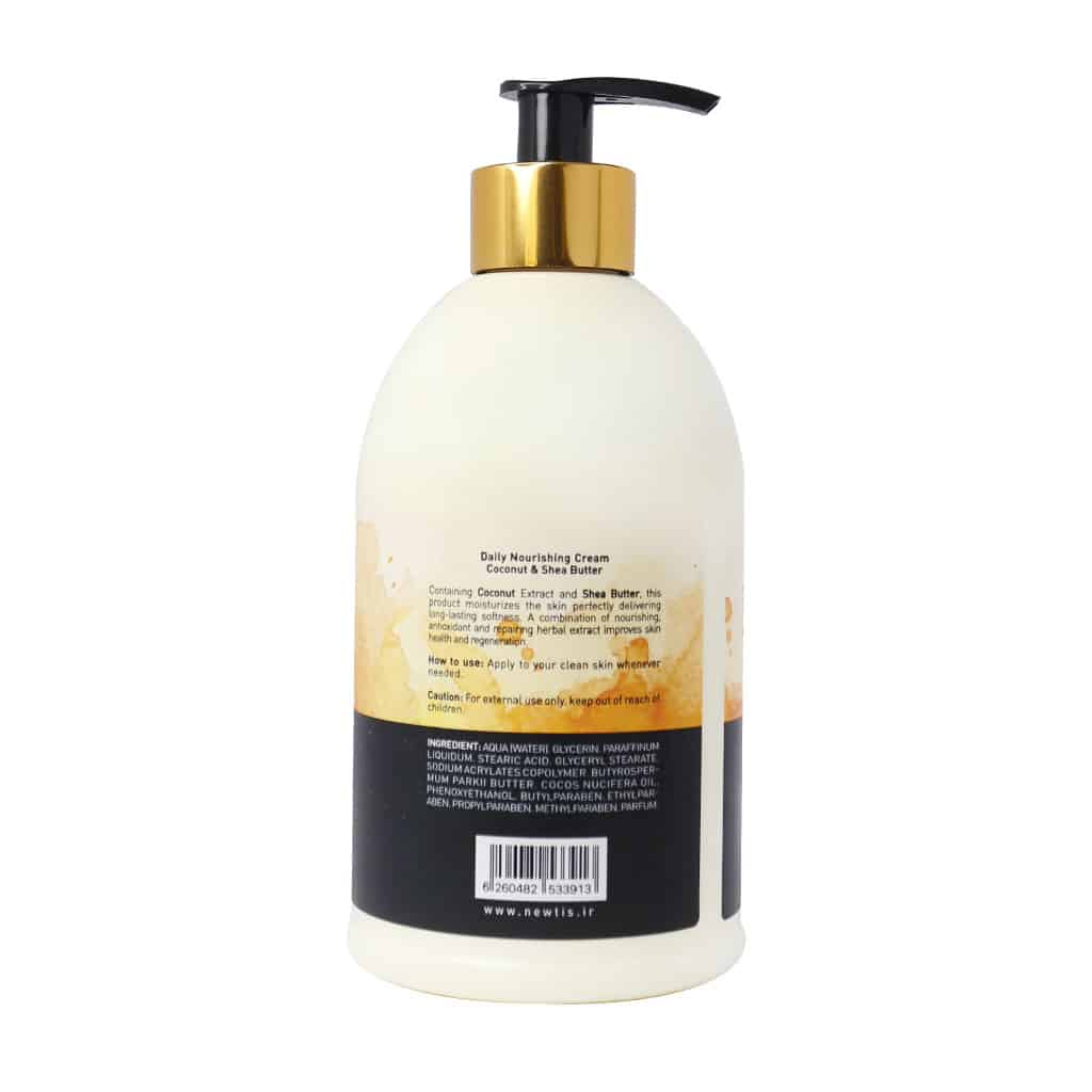 کرم مرطوب کننده پمپی عصاره نارگیل و شی باتر نیوتیس 500 میلی لیتر