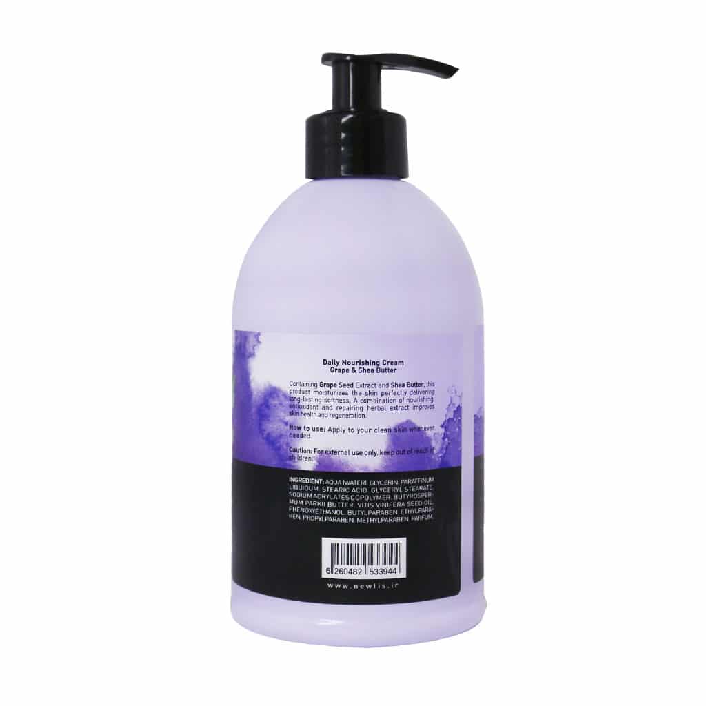 کرم مرطوب کننده پمپی عصاره هسته انگور و شی باتر نیوتیس 500 میلی لیتر