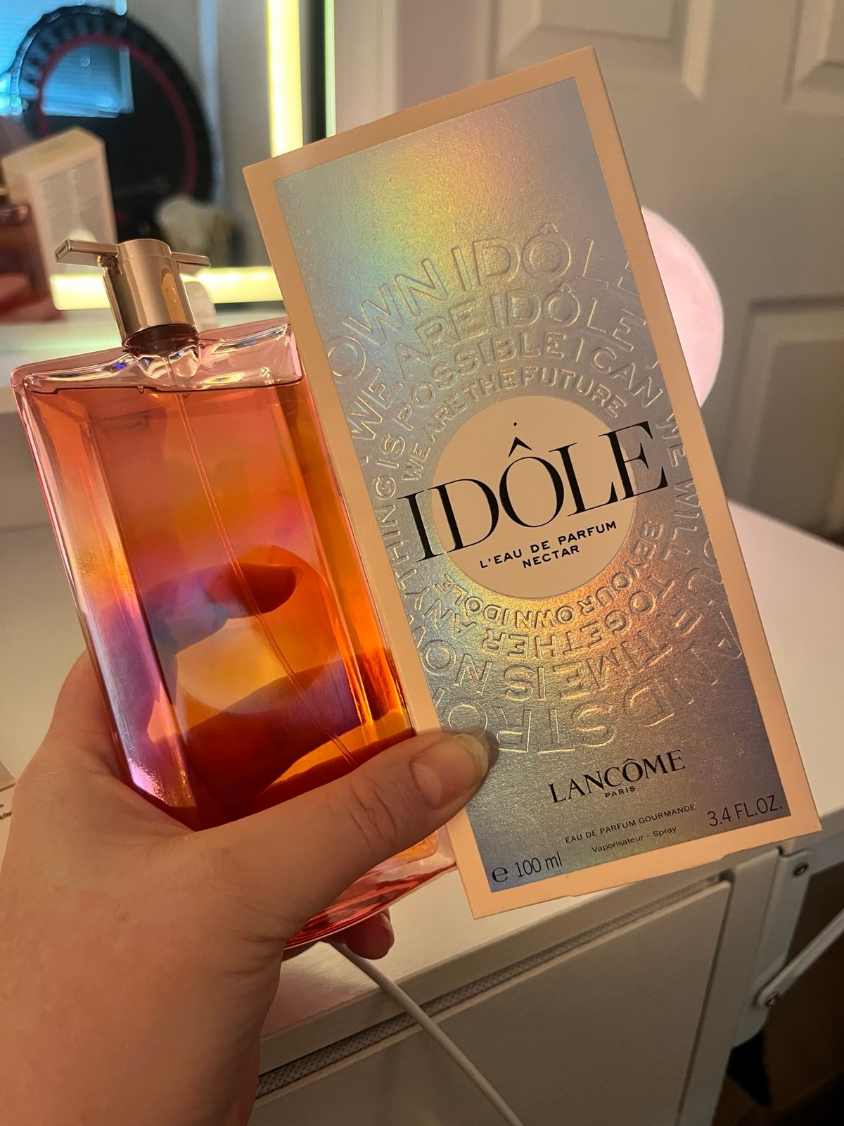 عطر زنانه لانکوم آیدول نکتار حجم 100 میلی لیتر