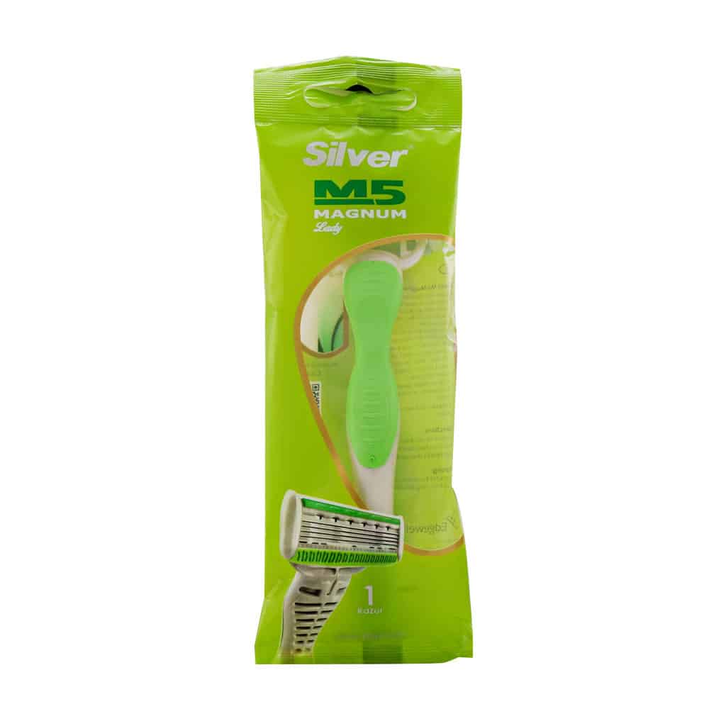 خودتراش چند بار مصرف 5 لبه زنانه ام 5 مگنوم سیلور 1 عدد