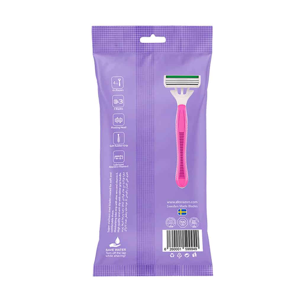 خودتراش 3 لبه هیرون افکس 4 عدد