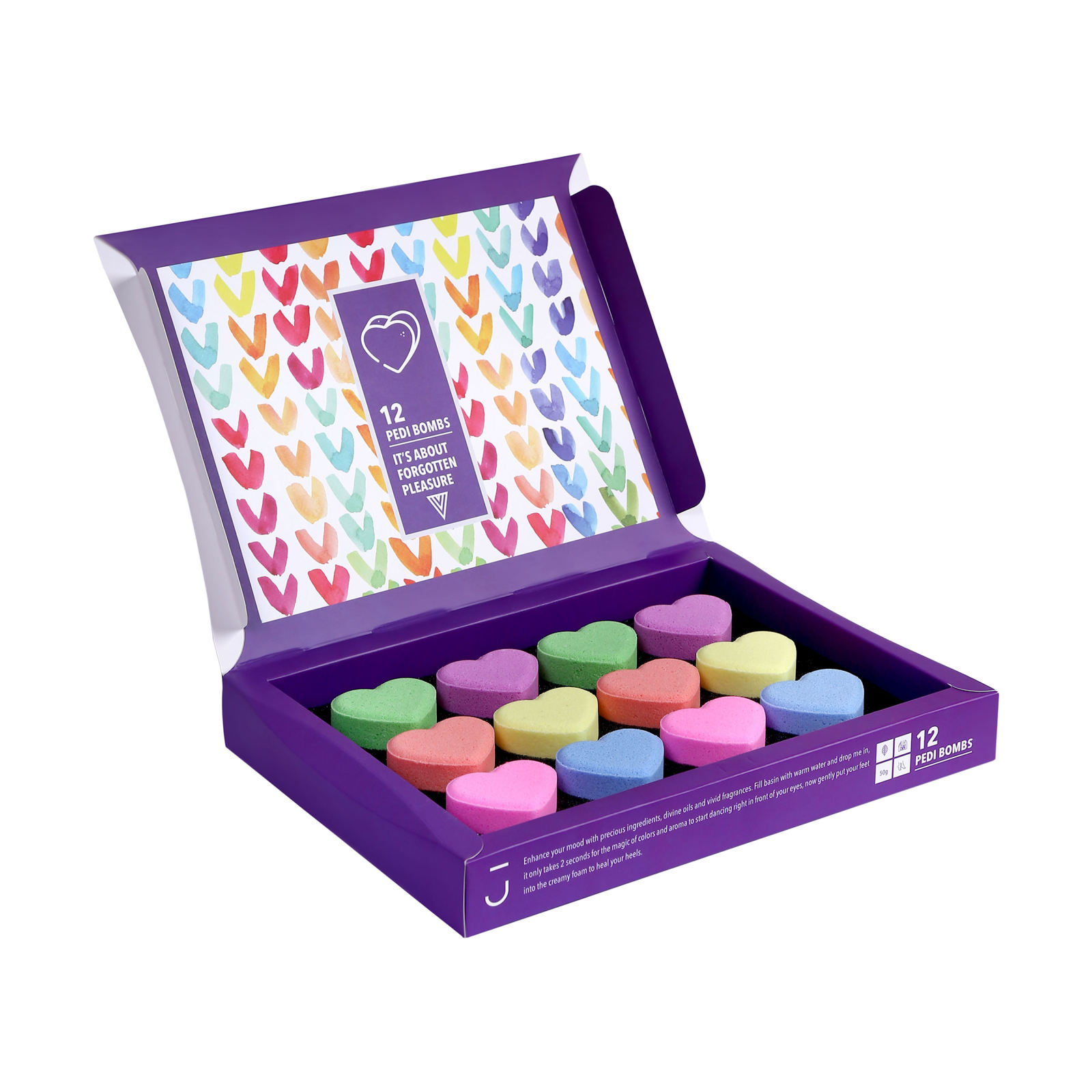 پدی بمب کوکتل پدیکور قلبی پک 12تایی ژبن پلاس