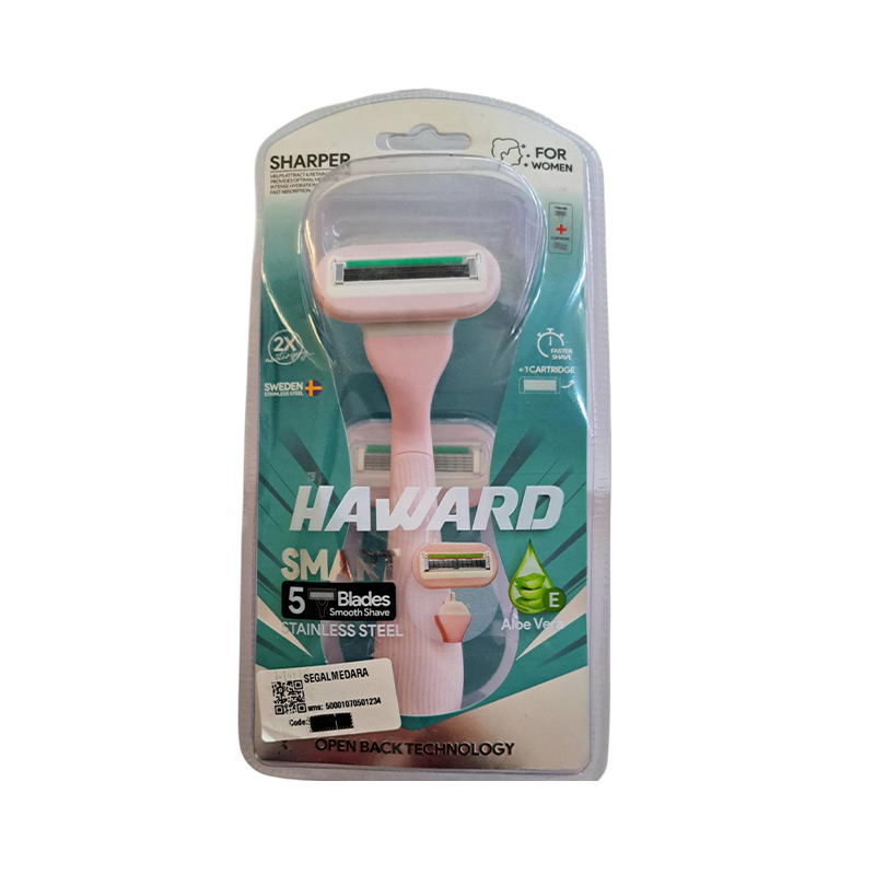 ژیلت دستگاه پنج لبه زنانه مدل SMART با دو یدک هاوارد