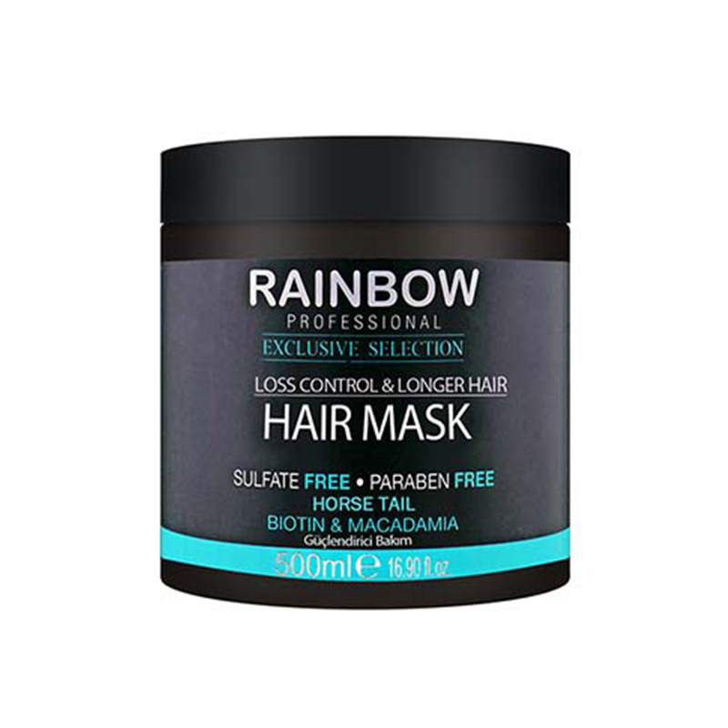 ماسک مو فاقد سولفات حاوی بیوتن و ماکادمیا رینبو