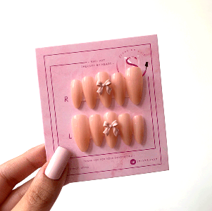 ست ناخن هلویی پاپیون