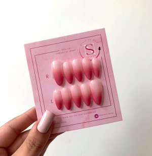 ست ناخن آمبره صورتی