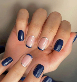 ست ناخن آبی کد 13