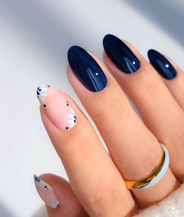 ست ناخن آبی کد 12