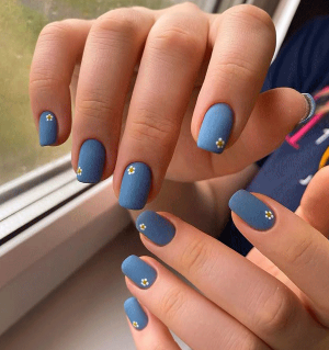 ست ناخن آبی کد 9