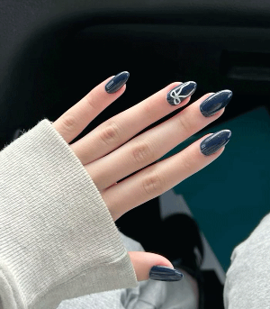 ست ناخن آبی کد 8