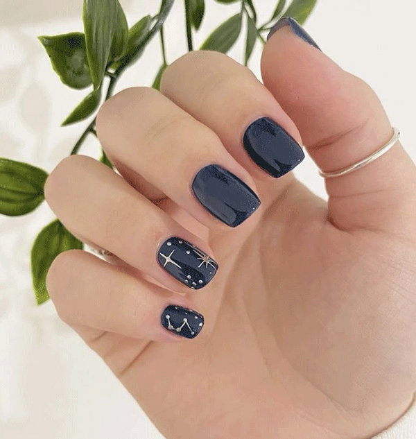 ست ناخن آبی کد 5