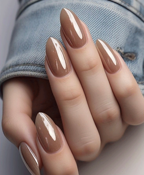 ست ناخن قهوه ای کد 8