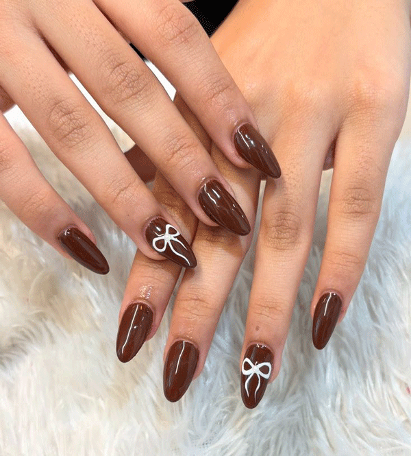 ست ناخن قهوه ای کد 1