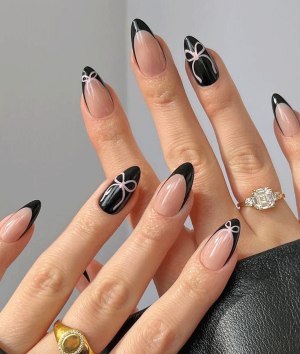 ست ناخن مشکی کد 12