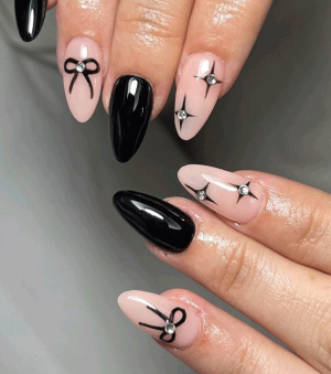 ست ناخن مشکی کد 9