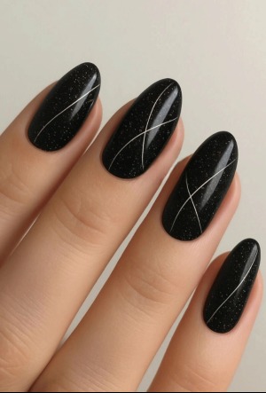 ست ناخن مشکی کد 8