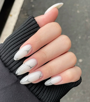 ست ناخن سفید کد 9